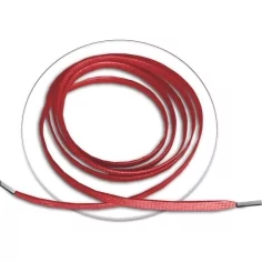 Lacets fins cirés plats en&nbsp;rouge pour vos chaussures