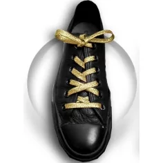 Lacets dorés paillettes brillantes pour vos chaussures