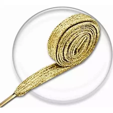 Lacets dorés paillettes brillantes pour vos chaussures