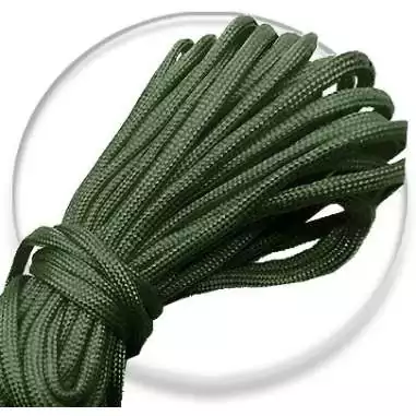 Lacets paracorde vert&nbsp;kaki foncé pour vos chaussures