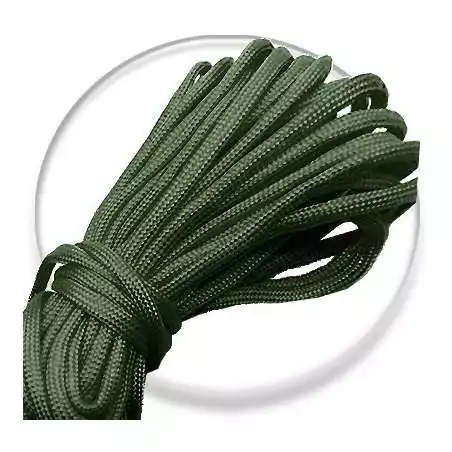 Lacets paracorde vert&nbsp;kaki foncé pour vos chaussures