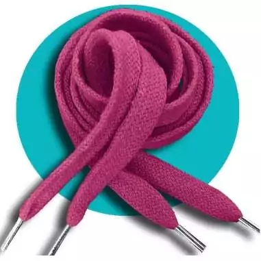 Lacets coton&nbsp;épais roses fuchsia pour vos chaussures