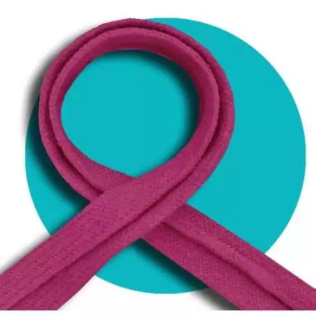 Lacets coton&nbsp;épais roses fuchsia pour vos chaussures