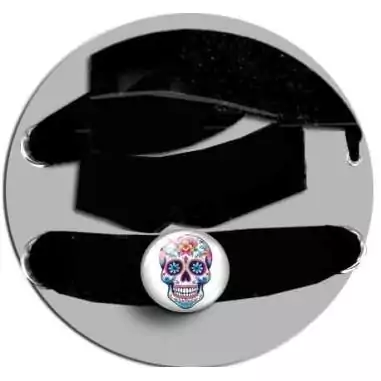 Décorations de lacets de chaussures crânes blancs…