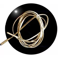 Lacets fins métallisés dorés pour vos chaussures