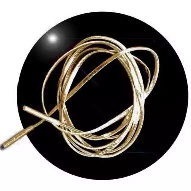 Lacets fins métallisés dorés pour vos chaussures