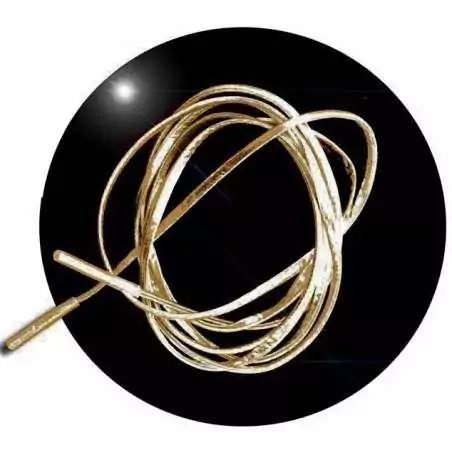 Lacets fins métallisés dorés pour vos chaussures