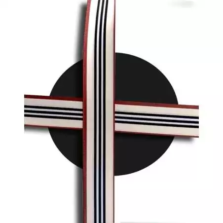 Lacets satin large & rayures chics beige pour vos chaussures