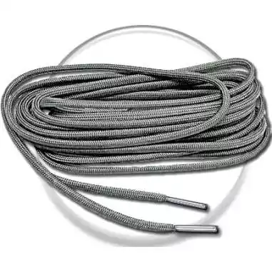 Lacets de chaussures gris acier foncé, ronds, en couleur…