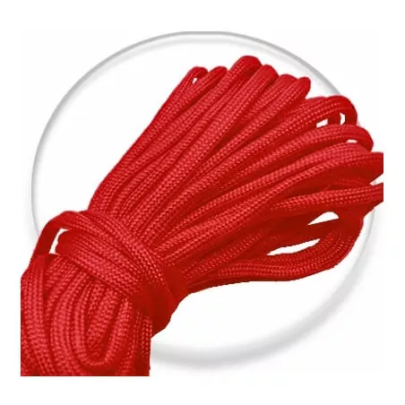 Lacets ronds paracorde rouge pour vos chaussures