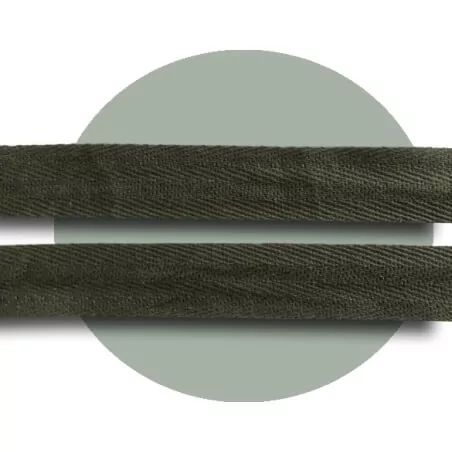 Lacets larges coton kaki armée pour vos chaussures