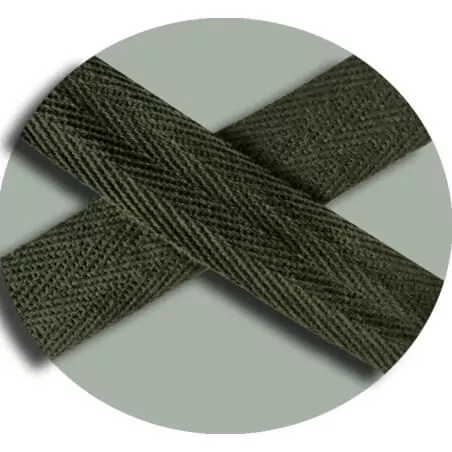 Lacets larges coton kaki armée pour vos chaussures