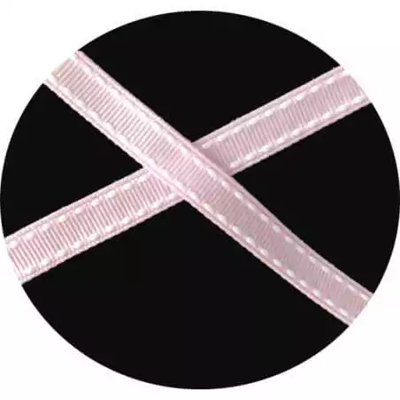 Lacets roses surpiqués de blanc pour vos chaussures