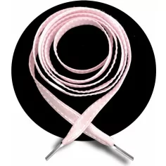 Lacets roses surpiqués de blanc pour vos chaussures