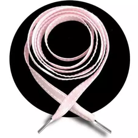 Lacets roses surpiqués de blanc pour vos chaussures