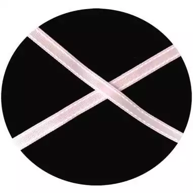 Lacets roses surpiqués de blanc pour vos chaussures