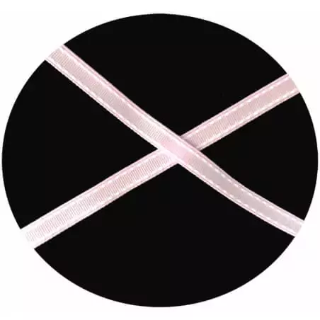 Lacets roses surpiqués de blanc pour vos chaussures