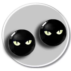 Envie de décorer vos chaussures ? Décorations têtes de chats noirs