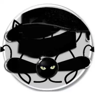 Envie de décorer vos chaussures ? Décorations têtes de chats noirs