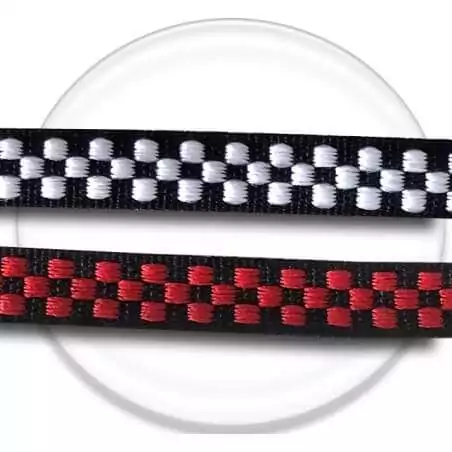 Lacets damier noir / blanc ou rouge pour vos chaussures
