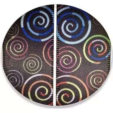 Lacets satin large noir psychédéliques pour vos chaussures