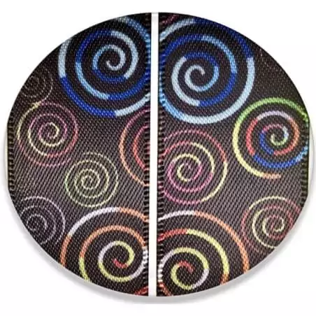 Lacets satin large noir psychédéliques pour vos chaussures