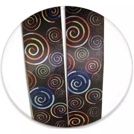 Lacets satin large noir psychédéliques pour vos chaussures