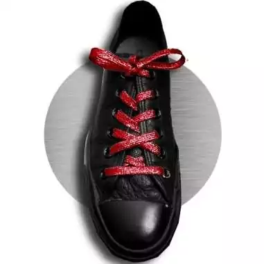 Lacets pailletés rouges pour vos chaussures