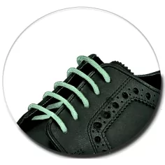 Lacets fins cirés en vert menthe pour vos chaussures 2