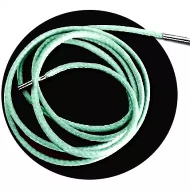 Lacets fins cirés en vert menthe pour vos chaussures