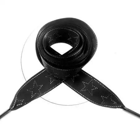 Lacets satin large noir surpiqures et étoiles pour vos…