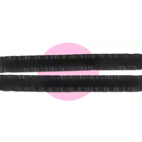 Lacets satin noir froufrou pour vos chaussures