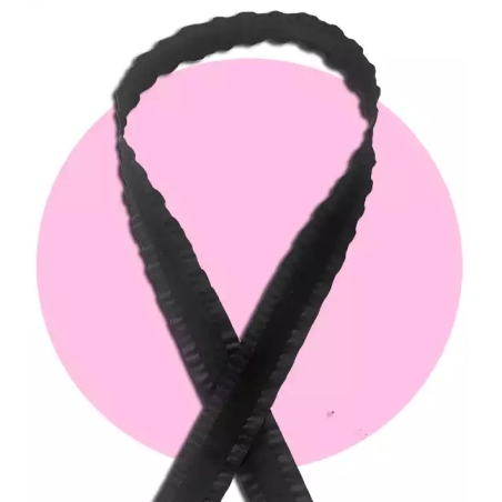 Lacets satin noir froufrou pour vos chaussures