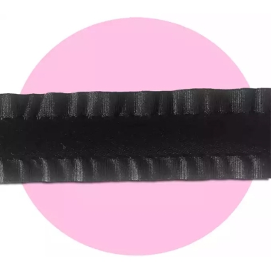 Lacets satin noir froufrou pour vos chaussures