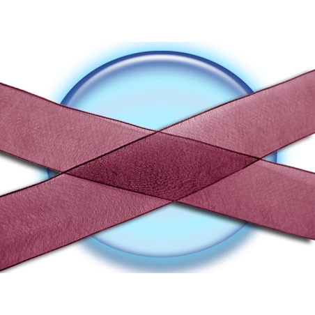 Lacets ruban organza bordeaux pour vos chaussures