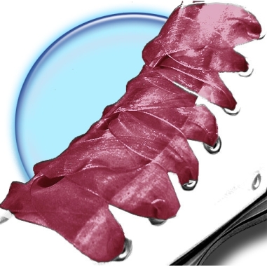 Lacets ruban organza bordeaux pour vos chaussures