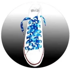 Lacets camouflage bleus pour vos chaussures 2