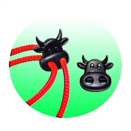 Bloqueurs-stoppeurs forme Vache pour lacets, capuches,…