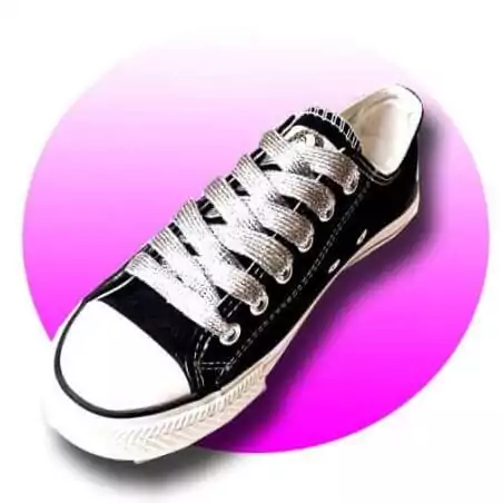 Lacets argentés pailletés pour vos chaussures