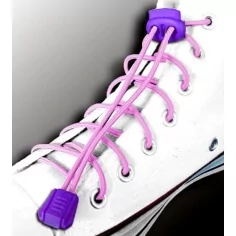 Lacets élastiques auto-bloquants rose pâle pour vos chaussures