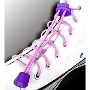 Lacets élastiques roses pâles-sans noeuds-autobloquants-Ach…