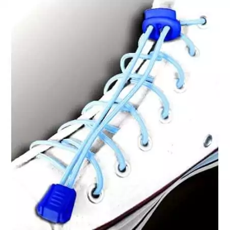 Lacets élastiques bleus pâles-sans noeuds-autobloquants-Ach…