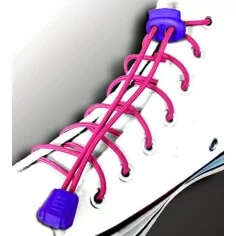 Lacets élastiques&nbsp;rose fuchsia pour vos chaussures