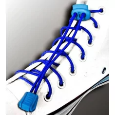 Lacets élastiques auto-bloquants bleu électrique pour vos chaussures