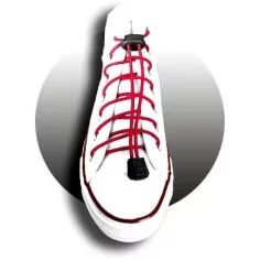 Lacets élastiques auto-bloquants rouges pour vos chaussures 2