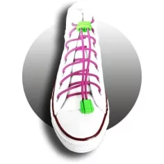 Lacets élastiques&nbsp;rose fuchsia pour vos chaussures 2