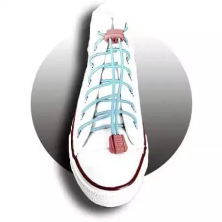 Lacets élastiques bleus pâles-sans noeuds-autobloquants-Ach…