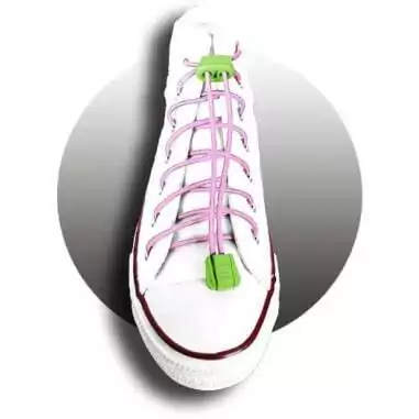 Lacets élastiques roses pâles-sans noeuds-autobloquants-Ach…