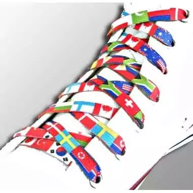 Lacets de chaussures originaux multicolores à motifs…