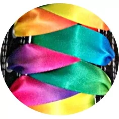 Lacets larges satin multicolore pour vos chaussures 2